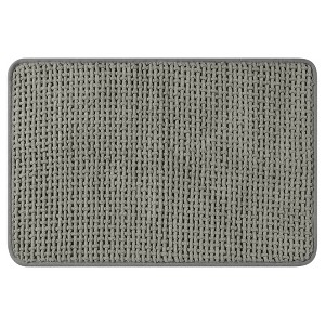 Unique Bargains Soft and Absorbent Non-Slip Chenille Bath Mat for Bathroom Floor - 1 of 4