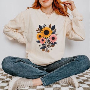 Simply Sage Market Sunflower Garden Garment Dyed Long Sleeve - 1 of 4