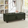 Sapphtopaz Modern Ottoman Bench with Storage Button Tufted PU Upholstered Storage Bench with Flip Top End of Bed Bench for Living Room, Entryway - 3 of 4