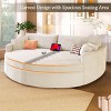 102" Oversized Double Chaise Lounge Sofa Bed, Modern Corduroy Loveseat with Deep Seat, USB Ports & Pillows for Living Room-3irtyhousy - 3 of 4