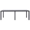 vidaXL Patio Table Garden Outdoor Porch Dining Table with Rattan Look Plastic - 2 of 4