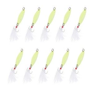 Unique Bargains Treble Hooks Metal Spinner Fishing Lures for Freshwater Saltwater Salmon 10 Pcs - 1 of 4