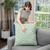 HGTV Art Deco Brushed Faux Fur Pillow Snowbound 14 x 20 inches - 3 of 4