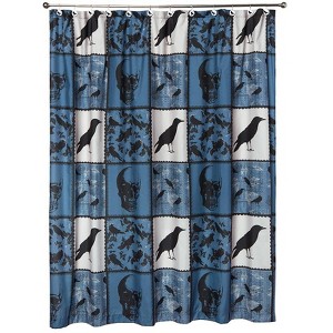 The Lakeside Collection The Raven Bath Collection - Shower Curtain - 1 of 3