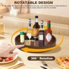 LunaLulinlk Wood Lazy Susan Organizer Round Turntable Rotatable, Practical Kitchen Turntable Organizer for Centerpiece Table Spices Pantry - 4 of 4