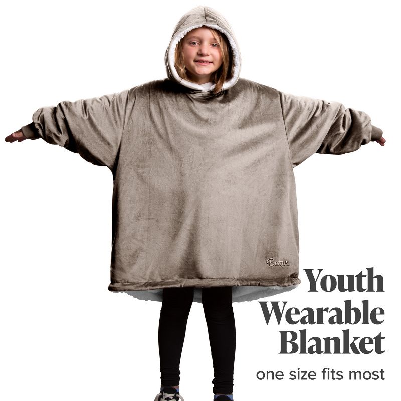Fleece Wearable Blanket with Sleeves by Bare Home, 5 of 8