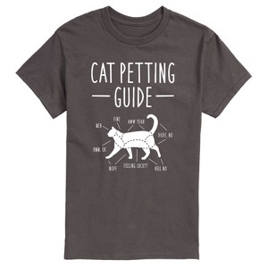 Men's - Instant Message - Cat Petting Guide Short Sleeve Graphic T-Shirt - 1 of 4