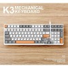 RISOKEYS 100 Keys Mechanical Keyboard Wired Backlight Keyboard Customized E-sports Office Game Computer Keyboard Metal Panel (White, Red Bearing) - 3 of 4