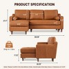 L-Shaped Sofa Couch, 3-Seater Sofa, Modular Sectional Sofa, Convertible Corner Sectional Couches for Living Room, PU Leather Deep Seats Sofa - 2 of 4