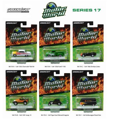 Motor World Series 17, 6pc Diecast Car Set 1/64 Diecast Model Cars by Greenlight