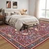 Washable Rugs for Living Room, Non Slip Floral Area Rugs, Low Pile Stain Resistant Botanical Bird Soft Carpet - 2 of 4