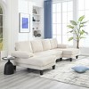 SKRAN 114" U-Shaped Couch Convertible Sectional Sofa 4-Seat Sofa with Double Chaise Lounge for Apartment, Living Room - 3 of 4