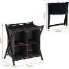 Luggage Rack with storage, Guest Room Folding Suitcase Stands, Holds up to 120 lb, Space Saving Suitcase Holders - 3 of 4