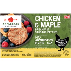 Applegate Naturals Chicken & Maple Frozen Sausage Patties - 6ct/7oz - 1 of 4