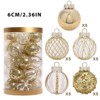 25Pcs Christmas Balls Ornaments Set, Shatterproof Christmas Tree Decorations Hanging Baubles for Holiday Wedding Party, 2.36 Inch - 3 of 4