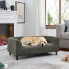 Pet sofa with backrest and armrests, modern rectangular pet sofa suitable Dark grey - 4 of 4
