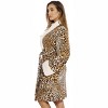 Just Love Womens Plush Printed Plaid Robe | Ladies Bathrobe - 2 of 3