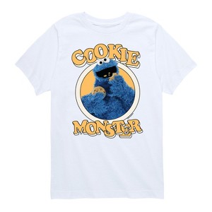 Boys' - Sesame Street - Cookie Monster Eating Short Sleeve Graphic T-Shirt - 1 of 4