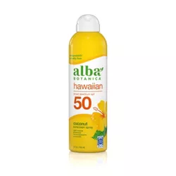 Alba Botanica Hawaiian Coconut Sunscreen Spray - SPF 50 - 5 fl oz