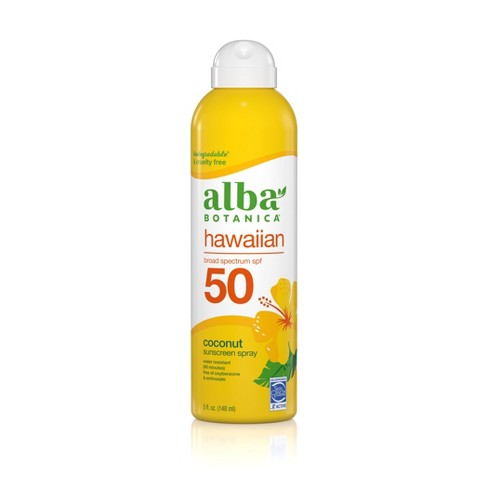 Alba Botanica Hawaiian Coconut Sunscreen Spray - SPF 50 - 5oz - image 1 of 4
