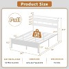 Full Size Bed Frame with Storage Headboard and LED Lights Metal Bedframe with Charging Station and USB Port Platform Bed with Heavy Duty Slats White - 4 of 4