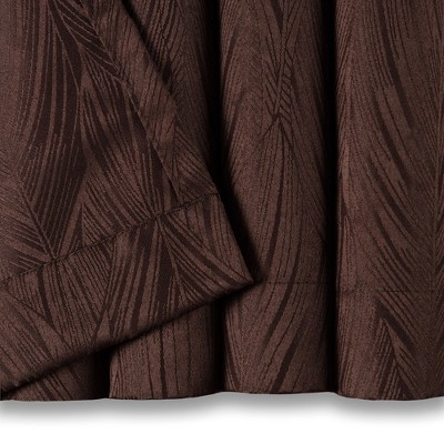 Brown Polyester Blackout Tab Top Window Curtain Panels, 52 x 63 Inches