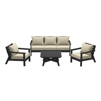 WestinTrends Avalon Outdoor 6-Piece Modular Sectional Patio Furniture Sofa Set