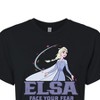 Women's - Frozen 2 - Elsa Face Your Fear Cropped Graphic T-Shirt - 2 of 4