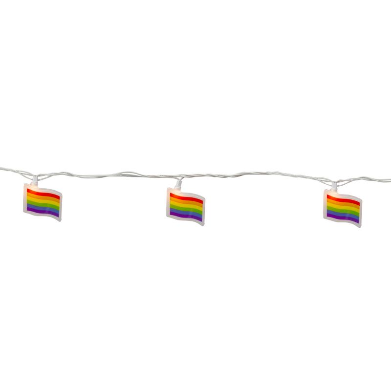 Northlight 10-Count Rainbow Flag Novelty String Lights - 7.5 ft White Wire, 4 of 7