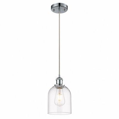 Bella - 1 Light Cord Hung Mini Pendant In Industrial Style-9.5 Inches Tall and 5.5 Inches Wide