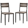 24/7 Shop At Home Set of 2 Verve Metal Dining Chair Antique Brown - 2 of 3