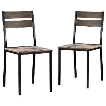 Set of 2 Verve Metal Dining Chair Antique Brown - HOMES: Inside + Out