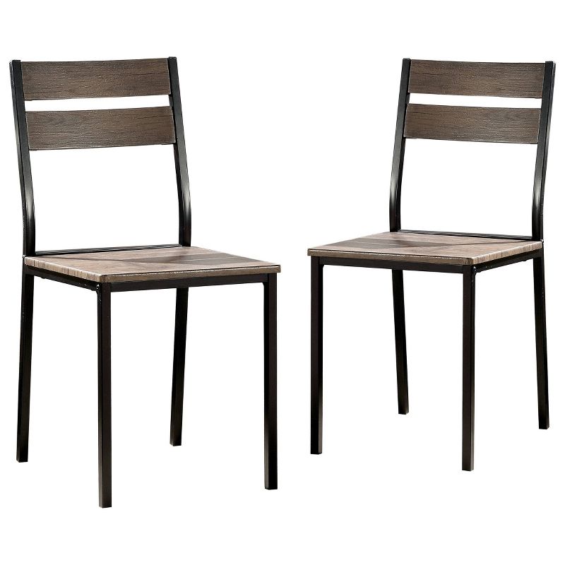 Set of 2 Verve Metal Dining Chair Antique Brown - HOMES: Inside + Out, 1 of 5