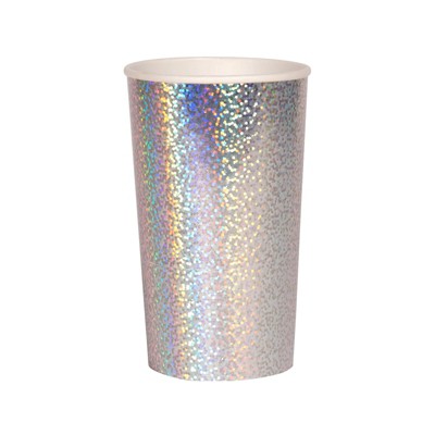 Meri Meri Silver Sparkle Highball Cups