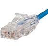 Monoprice Cat6 Ethernet Patch Cable - 3 feet - Blue | Snagless RJ45 Stranded 550MHz UTP CMR Riser Rated Pure Bare Copper Wire 28AWG - SlimRun Series - 3 of 4
