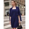 EXLURA Women's Professional Business Lightweight Blazer Dress Suit Sets 2 Piece Work Office Fashion Outfits - 3 of 4