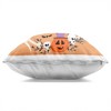 Stupell Industries Whimsical Orange Happy Halloween Ghosts Wreath Indoor Decorative Throw Pillow, 18 x 18 - 2 of 3