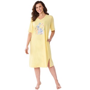 Only Necessities Women's Plus Size  Graphic Sleepshirt - 1 of 4