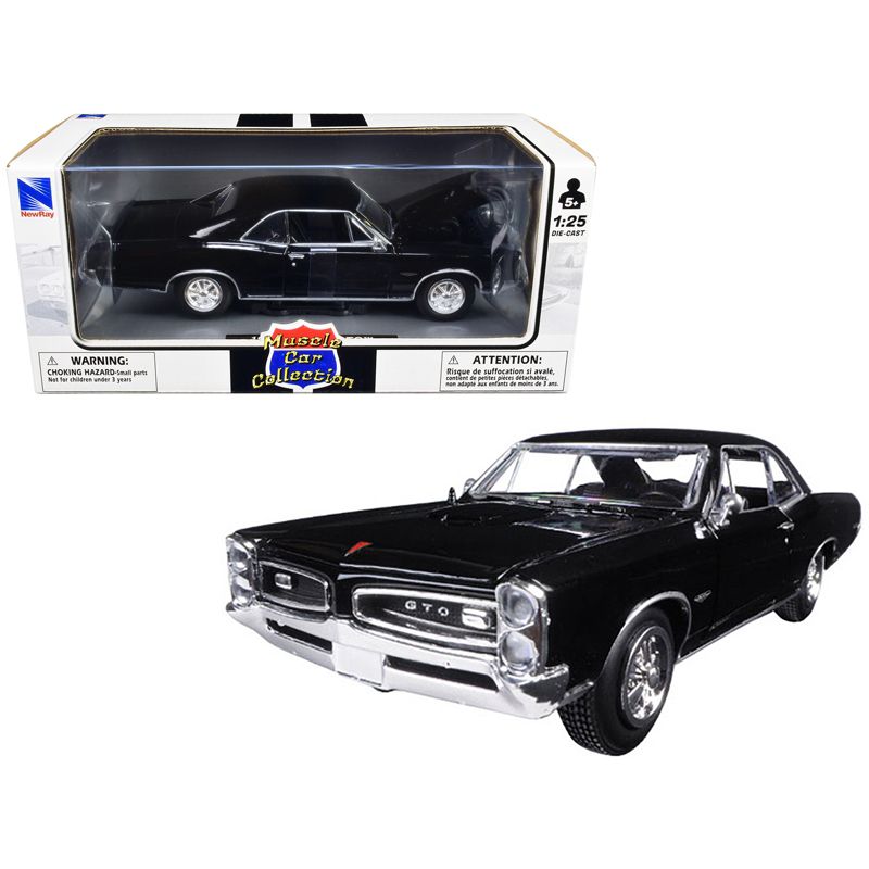 1966 Pontiac GTO Black "Muscle Car Collection" 1/25 Diecast Model Car by New Ray, 1 of 4