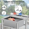 Stainless Steel Utility Sink, Freestanding Single Bowl Commercial Sink for Restaurant, Laundry Room, Bathroom, Garage, Garden - 4 of 4