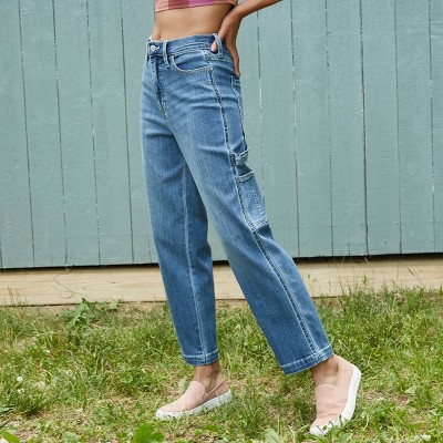 cropped vintage jeans