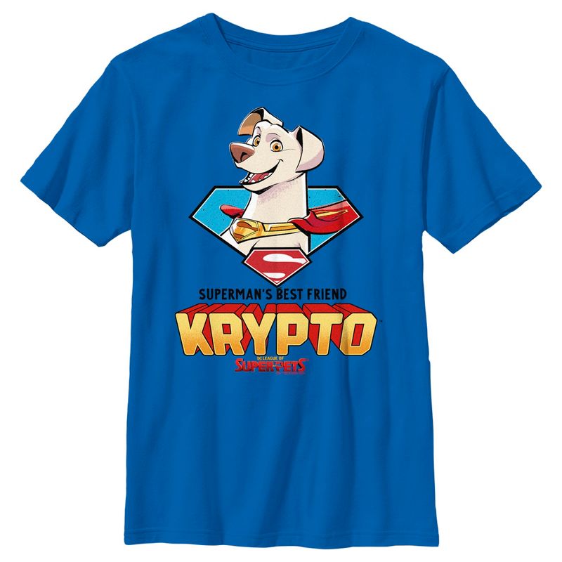 Boy's DC League of Super-Pets Krypto Superman's Best Friend T-Shirt, 1 of 6