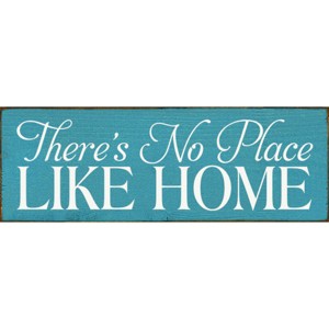 Slickblue No Place Like Home Sign, 3.5x10 Rustic Pine Wood Plaque, Multiple Color Options, Hanging or Shelf - 1 of 3