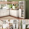 ACEPANO 72.05 in. H Freestanding Metal Kitchen Pantry Cabinet with Doors & Shelves for Kitchen-White - 3 of 4