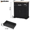 ODK Storage Cabinet, Wood Sideboard Buffet Cabinet with 2 Drawers & 2 Doors, Modern Minimalist Accent Furniture for Living Room, Kitchen, Dining Room - 2 of 4
