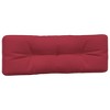 vidaXL 5pcs Outdoor Pallet Cushions - Wine Red Fabric, Hollow Fiber Filled, Weather Resistant, Comfortable and Durable - 4 of 4