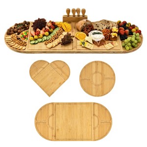 Unique Bargains Bamboo Magnetic Extra Large Portable Cheese Servers - 1 of 4