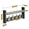 Sorbus 24 Inch Floating Wall Shelf with 5 Heavy Duty Hooks – for Entryway, Bathroom, Bedroom, Kitchen, or Mudroom - 3 of 4