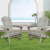 Rbied Wooden Outdoor Foldable Adirondack Chair Patio Chair Set of 2, Half Assembled - 2 of 4
