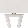 360 Lighting Roxie Modern Table Lamps 31" Tall Set of 2 Brushed Nickel with Dimmers Off White Fabric Shade for Bedroom Living Room Bedside Nightstand - 3 of 4
